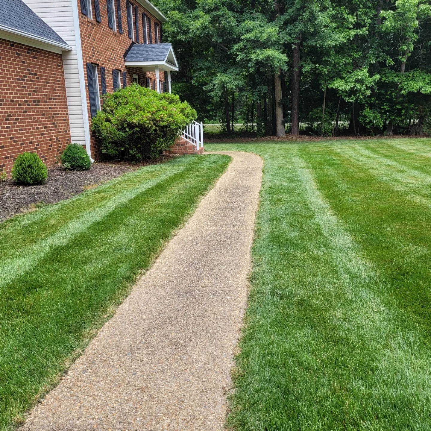 cutting grass